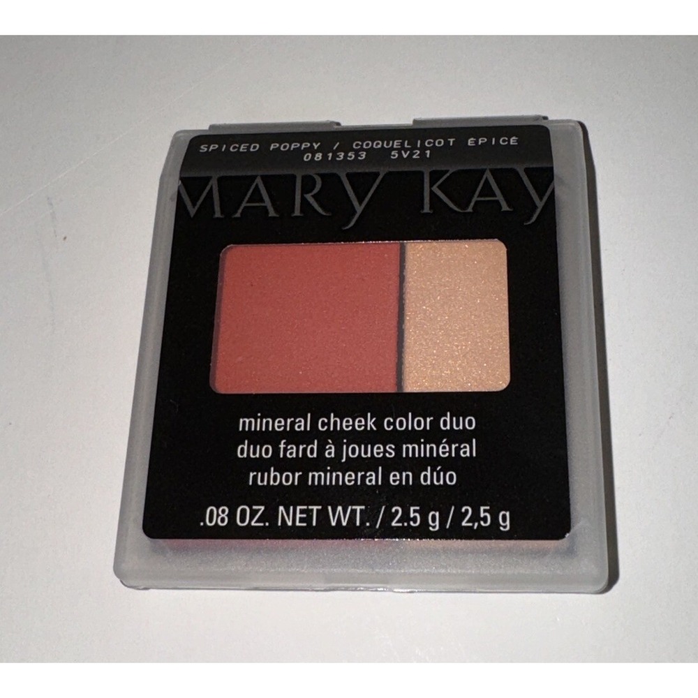 New In Package Mary Kay Mineral Cheek Color Duo Blush Spiced Poppy Full Size